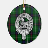 Clan MacDonald van de Isles Crest & Tartan Keramisch Ornament (Links)