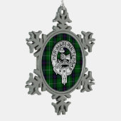 Clan MacDonald van de Isles Crest & Tartan Tin Sneeuwvlok Ornament (Links)