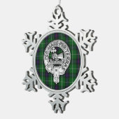 Clan MacDonald van de Isles Crest & Tartan Tin Sneeuwvlok Ornament (Rechts)