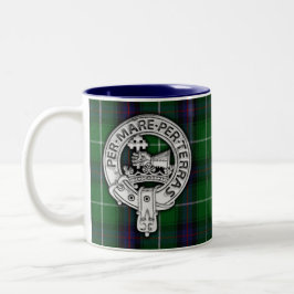 Clan MacDonald van de Isles Crest & Tartan Tweekleurige Koffiemok