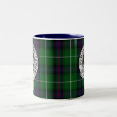 Clan MacDonald van de Isles Crest & Tartan Tweekleurige Koffiemok (Center)