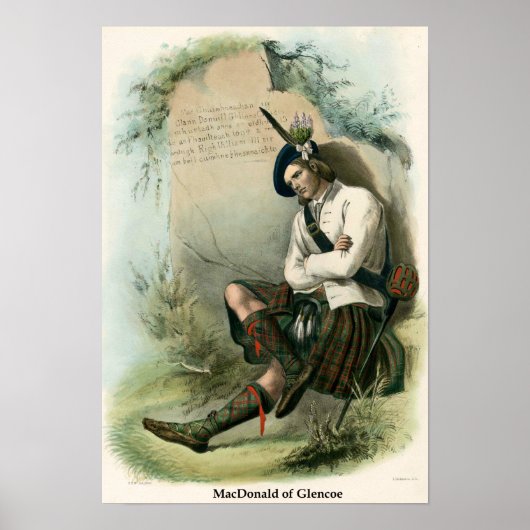 Clan MacDonald van Glencoe Poster (Voorkant)