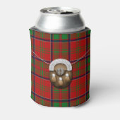 Clan MacDonald van Glencoe Tartan en Sporran Blikjeskoeler (Blikje Achterkant)