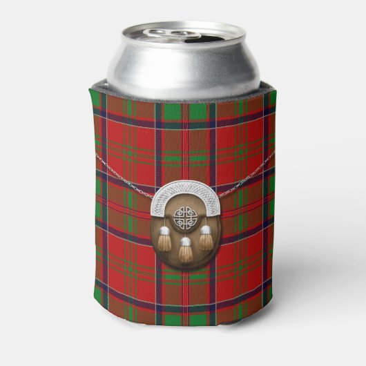 Clan MacDonald van Glencoe Tartan en Sporran Blikjeskoeler (Blikje Achterkant)