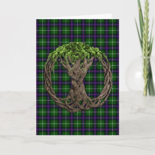 Clan MacDonald van het Geruite Schotse wollen stof Kaart (Voorkant)