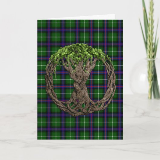 Clan MacDonald van het Geruite Schotse wollen stof Kaart (Voorkant)