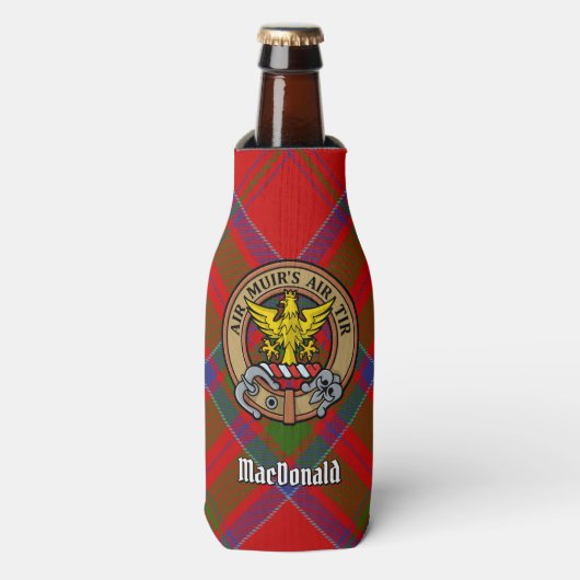 Clan MacDonald van Keppoch Crest Bottle Cooler (Fles Voorkant)