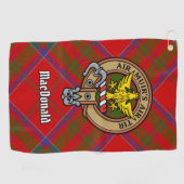 Clan MacDonald van Keppoch Crest Golf Towel Golfhanddoek (Horizontaal)