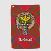 Clan MacDonald van Keppoch Crest Golf Towel Golfhanddoek (Voorkant)