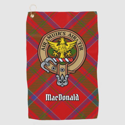 Clan MacDonald van Keppoch Crest Golf Towel Golfhanddoek (Voorkant)