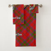 Clan MacDonald van Keppoch Crest over Tartan Bad Handdoek (Insitu)