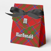 Clan MacDonald van Keppoch Crest over Tartan Bedankdoosjes (Voorkant Zijde)
