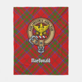 Clan MacDonald van Keppoch Crest over Tartan Fleece Deken (Voorkant)