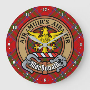Clan MacDonald van Keppoch Crest over Tartan Grote Klok