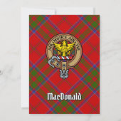 Clan MacDonald van Keppoch Crest over Tartan Kaart (Achterkant)