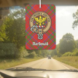 Clan MacDonald van Keppoch Crest over Tartan Luchtverfrisser