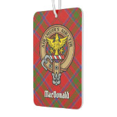 Clan MacDonald van Keppoch Crest over Tartan Luchtverfrisser (Links)