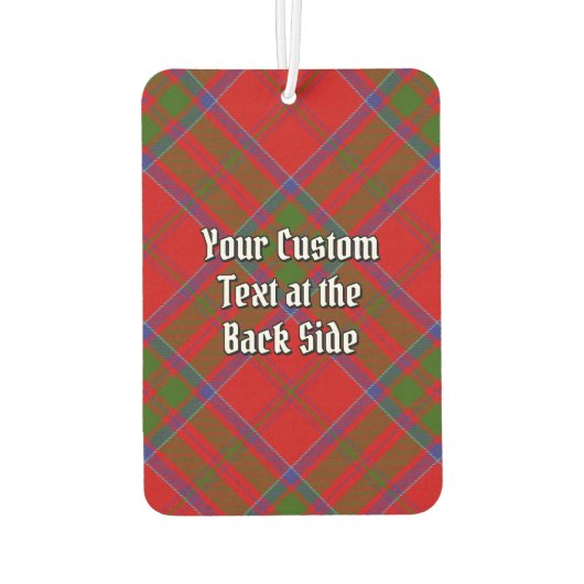 Clan MacDonald van Keppoch Crest over Tartan Luchtverfrisser (Achterkant)