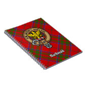 Clan MacDonald van Keppoch Crest over Tartan Notitieboek (Rechterzijde)