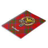 Clan MacDonald van Keppoch Crest over Tartan Notitieboek (Linkerzijde)