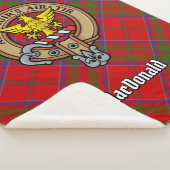 Clan MacDonald van Keppoch Crest over Tartan Sherpa Deken (3/4)