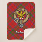 Clan MacDonald van Keppoch Crest over Tartan Sherpa Deken (Voorkant)