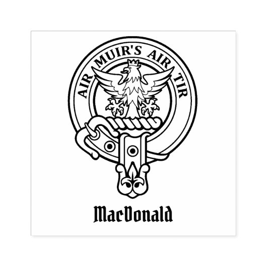 Clan MacDonald van Keppoch Crest Rubber Stamp Rubberstempel (Afrduk)