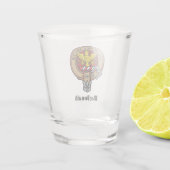 Clan MacDonald van Keppoch Crest Shot Glass Shot Glas (Achterkant)