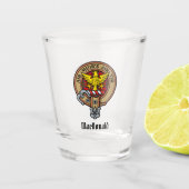 Clan MacDonald van Keppoch Crest Shot Glass Shot Glas (Voorkant)