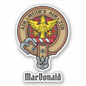 Clan MacDonald van Keppoch Crest Sticker (Voorkant)