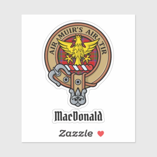 Clan MacDonald van Keppoch Crest Sticker (Vel)