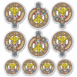Clan MacDonald van Keppoch Crest Sticker Set