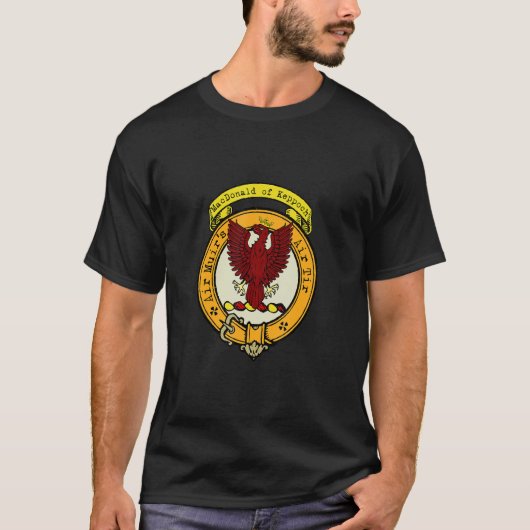 Clan MacDonald van Keppoch Scottish Crest T-shirt (Voorkant)
