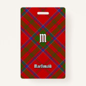 Clan MacDonald van Keppoch Tartan Badge (Voorkant)