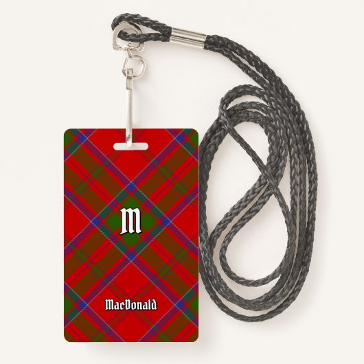 Clan MacDonald van Keppoch Tartan Badge (Voorkant met draagriem)