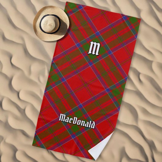 Clan MacDonald van Keppoch Tartan Beach Towel Strandlaken