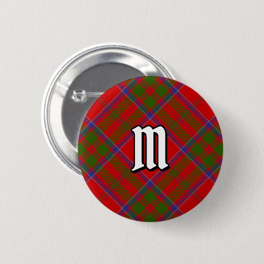 Clan MacDonald van Keppoch Tartan Button (Voorkant /achterkant)