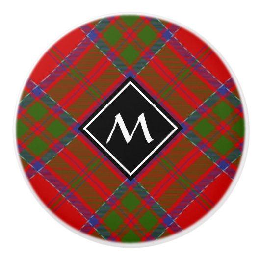 Clan MacDonald van Keppoch Tartan Ceramic Knob Keramische Knop (Voorkant)