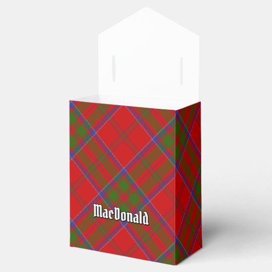 Clan MacDonald van Keppoch Tartan Favor Box Bedankdoosjes (Geopend)