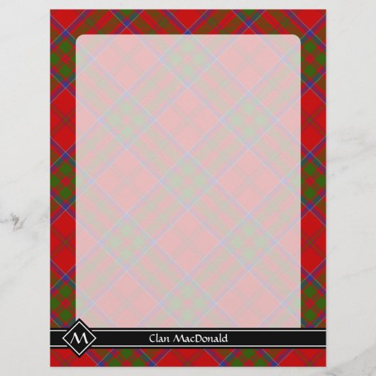 Clan MacDonald van Keppoch Tartan Flyer (Voorkant)