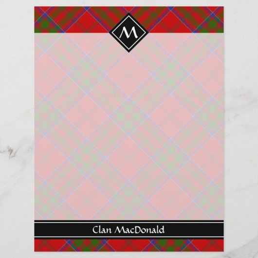 Clan MacDonald van Keppoch Tartan Flyer (Achterkant)