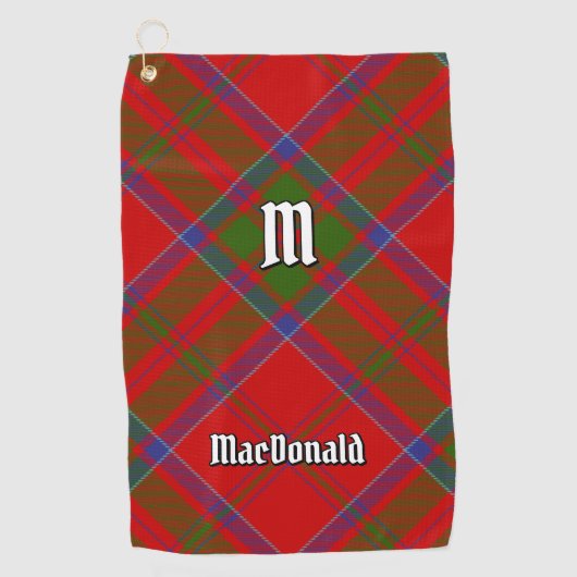 Clan MacDonald van Keppoch Tartan Golfhanddoek (Voorkant)