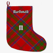 Clan MacDonald van Keppoch Tartan Grote Kerstsok (Voorkant)