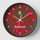 Clan MacDonald van Keppoch Tartan Grote klok (Voorkant)