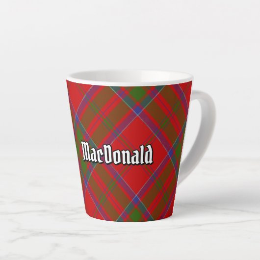 Clan MacDonald van Keppoch Tartan Latte Mok (Rechterhoek)