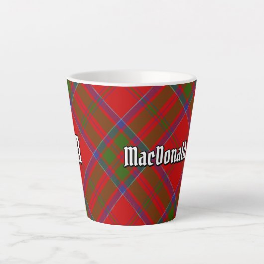 Clan MacDonald van Keppoch Tartan Latte Mok (Voorkant)