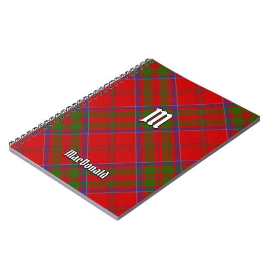 Clan MacDonald van Keppoch Tartan Notitieboek (Linkerzijde)