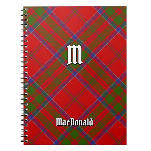 Clan MacDonald van Keppoch Tartan Notitieboek (Voorkant)