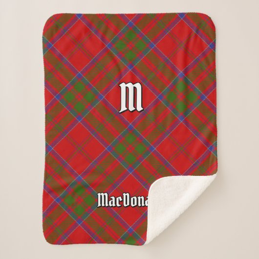 Clan MacDonald van Keppoch Tartan Sherpa Blanket Sherpa Deken (Voorkant)