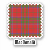 Clan MacDonald van Keppoch Tartan Sticker (Voorkant)